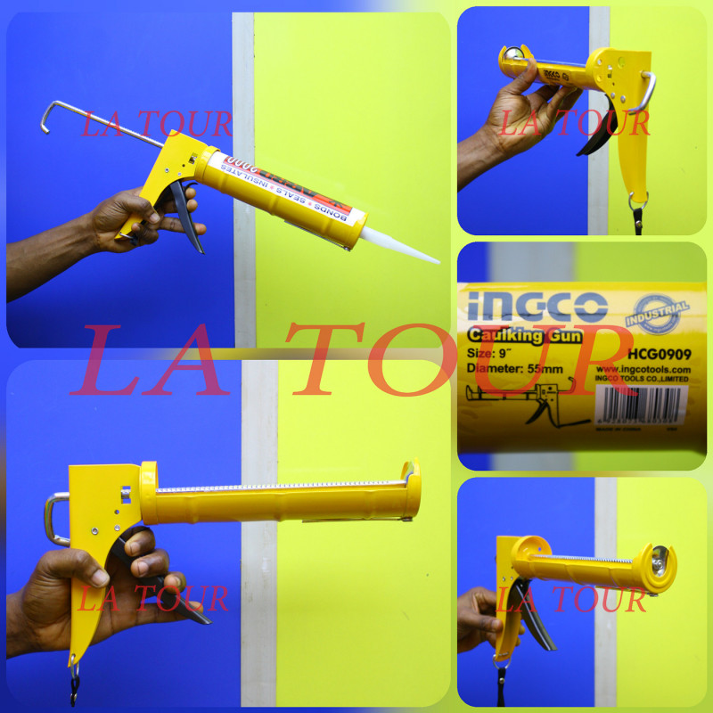 Pistolet silicone aluminium 9 pouces - Ingco